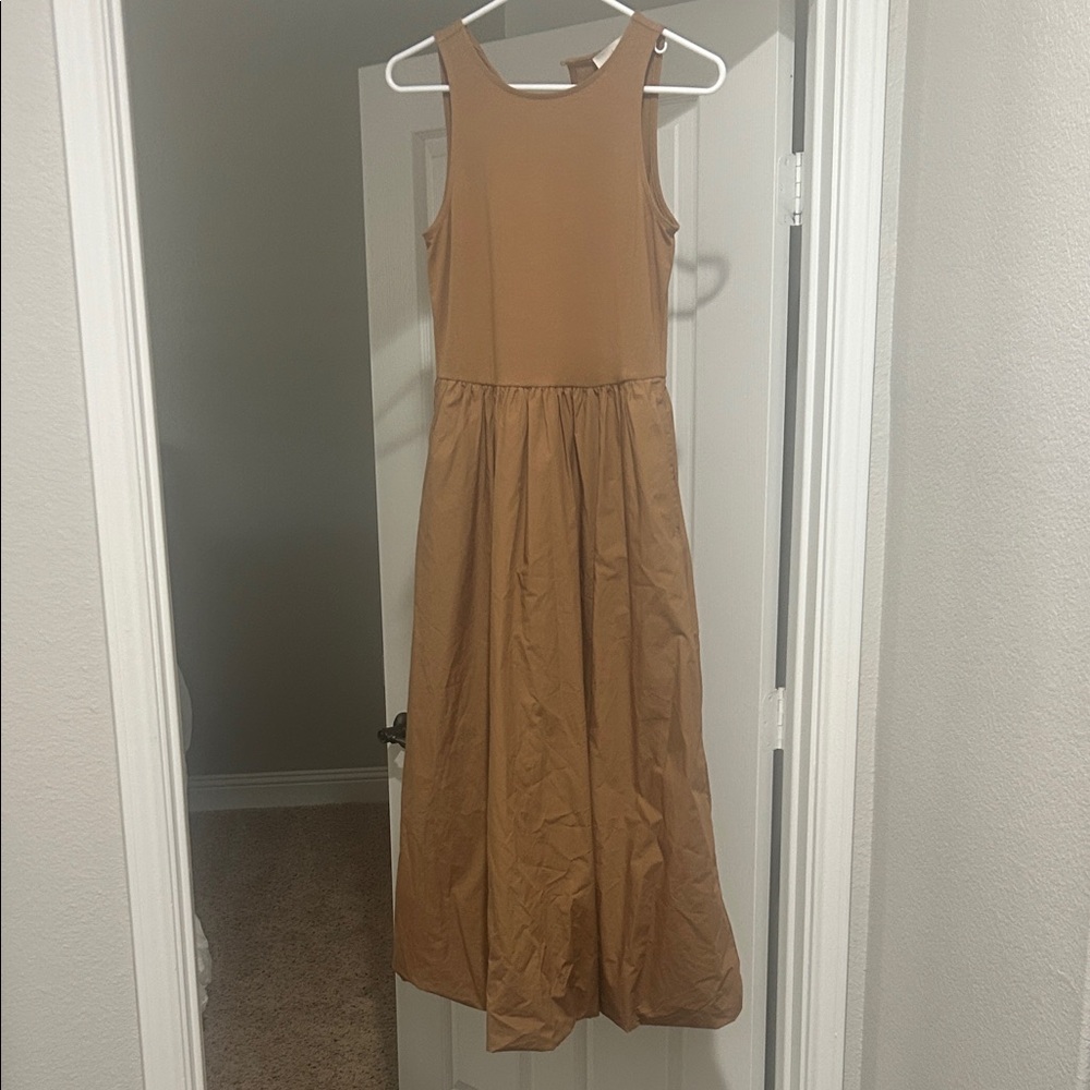 LOFT Tan Sleeveless Maxi Dress